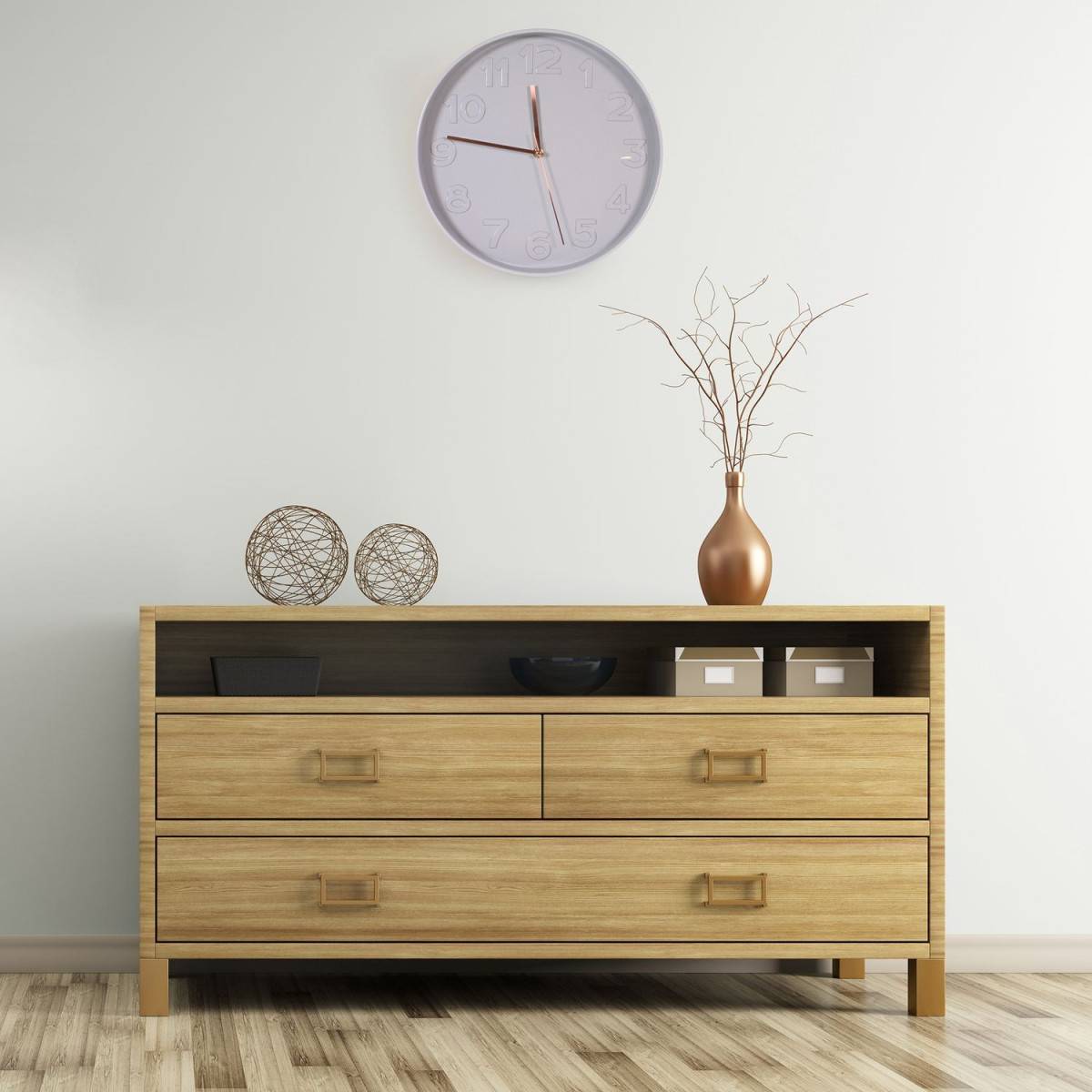 The Home Deco Factory - Horloge Murale "Classique" 30cm Gris - Image 2