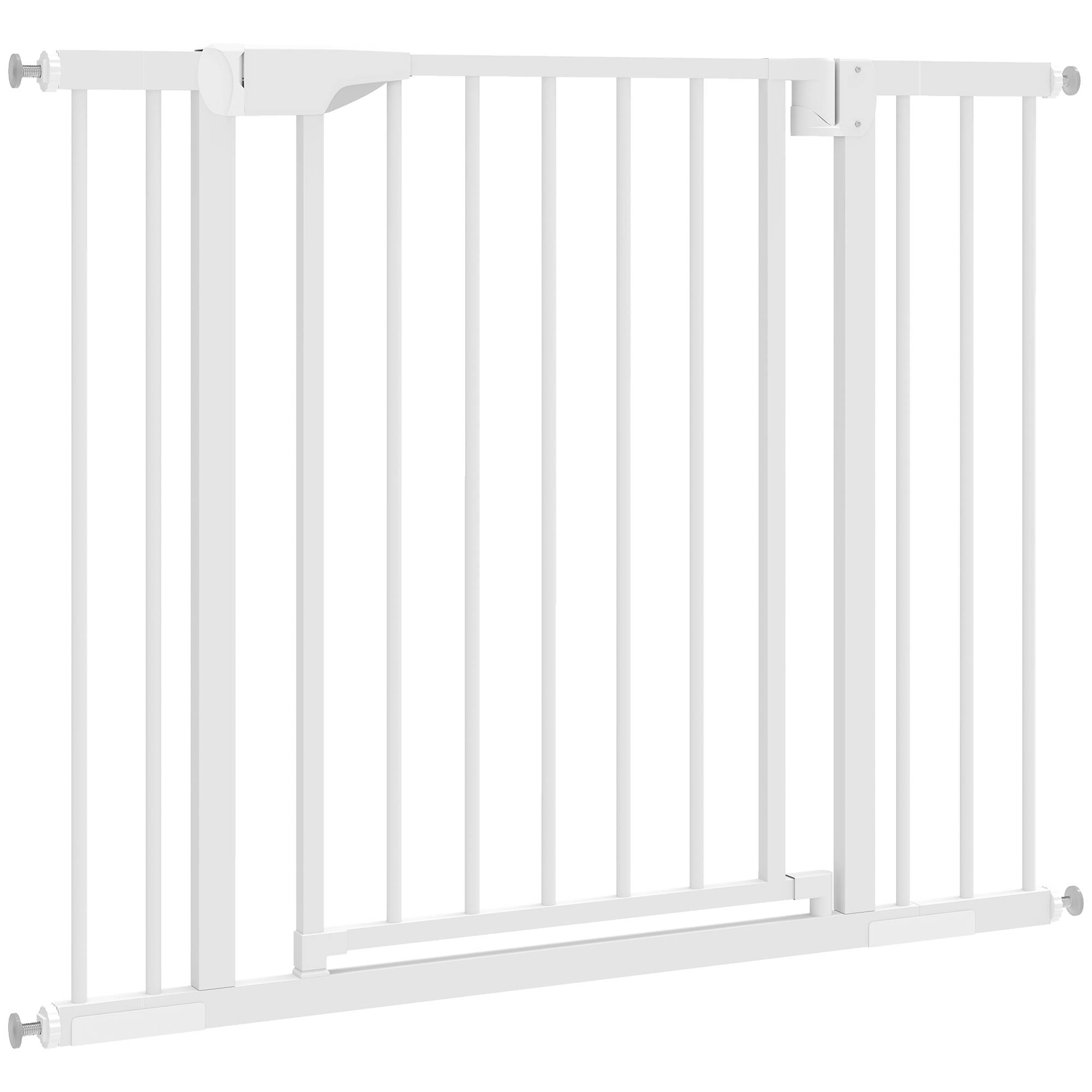 Sans Marque - Barrière pour escaliers sans perçage, fermeture auto, pour enfants et cuisine, 76-102x76 cm, blanc - Image 2