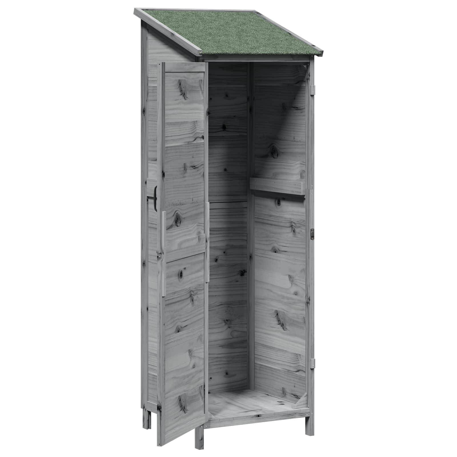 Vidaxl - Abri de jardin Gris 59,5 x 56 x 176,5 cm Bois d'ingénierie vidaXL 42033446 - Image 5