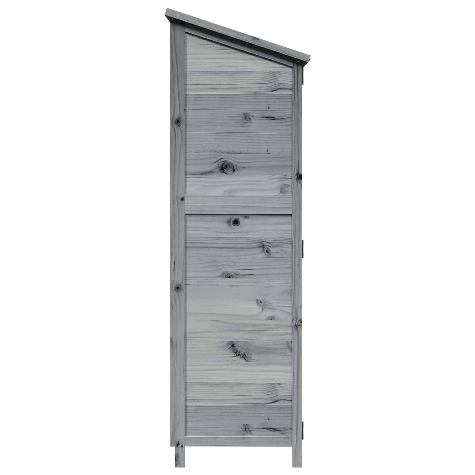 Vidaxl - Abri de jardin Gris 59,5 x 56 x 176,5 cm Bois d'ingénierie vidaXL 42033446 - Image 7