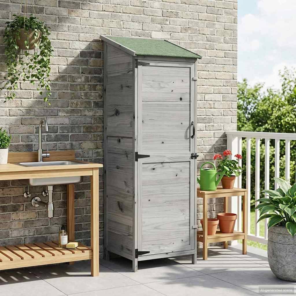 Vidaxl - Abri de jardin Gris 59,5 x 56 x 176,5 cm Bois d'ingénierie vidaXL 42033446 - Image 4