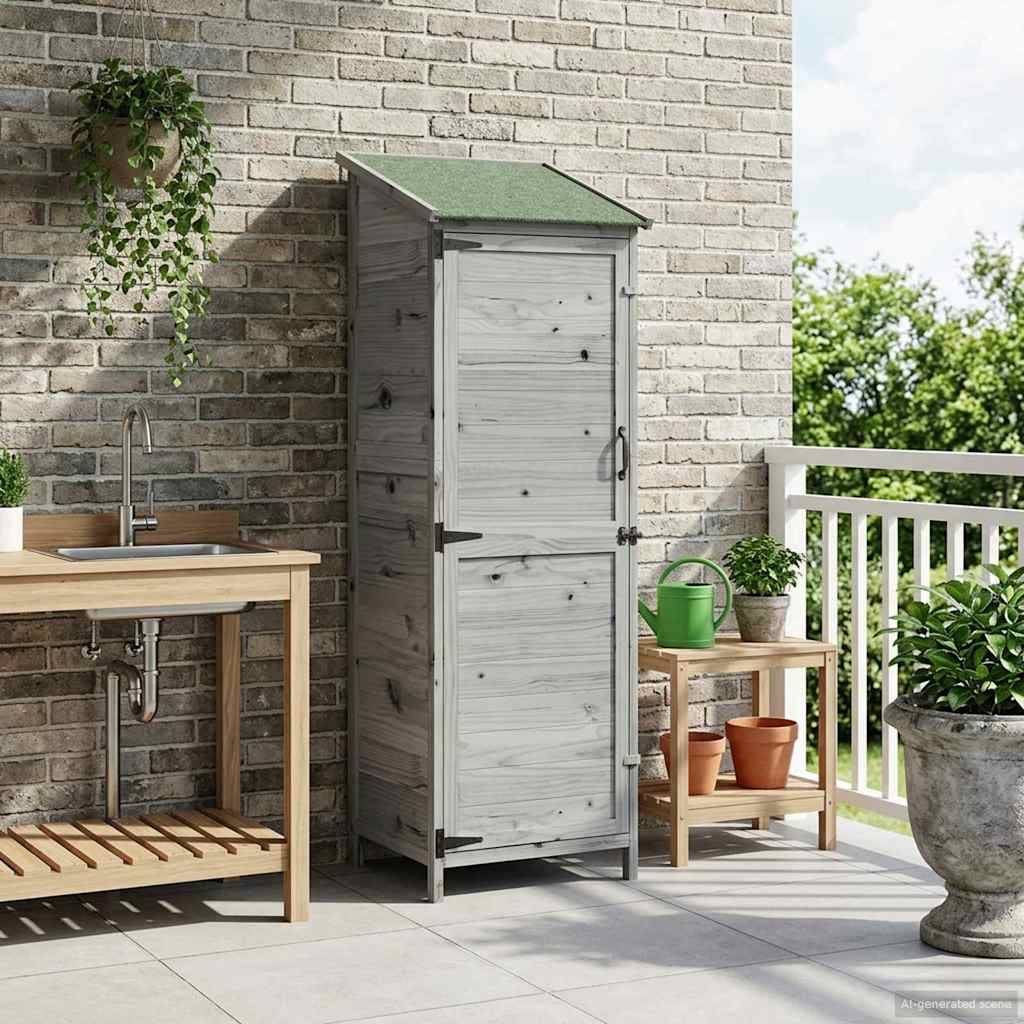 Vidaxl - Abri de jardin Gris 59,5 x 56 x 176,5 cm Bois d'ingénierie vidaXL 42033446 - Image 1