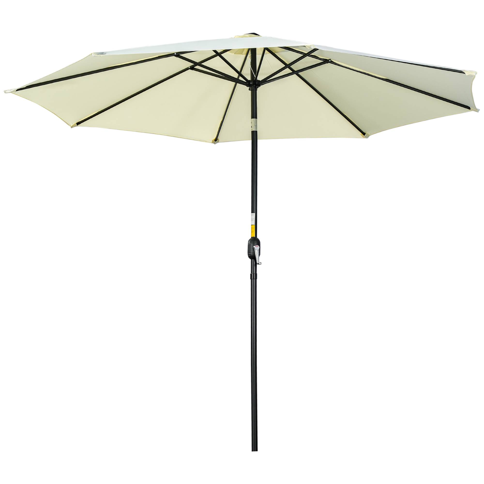 Parasol de jardin extérieur Parasol droit inclinable Ø 3 m en métal - Métal Marron fr254 - Image 2