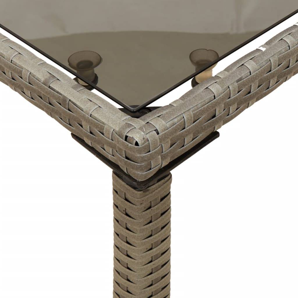 ComfortXL - Table de Jardin Design 115x54cm en Résine Tressée Grise et Verre Sécurit, Style Moderne – ComfortXL Outdoor Living - Image 8