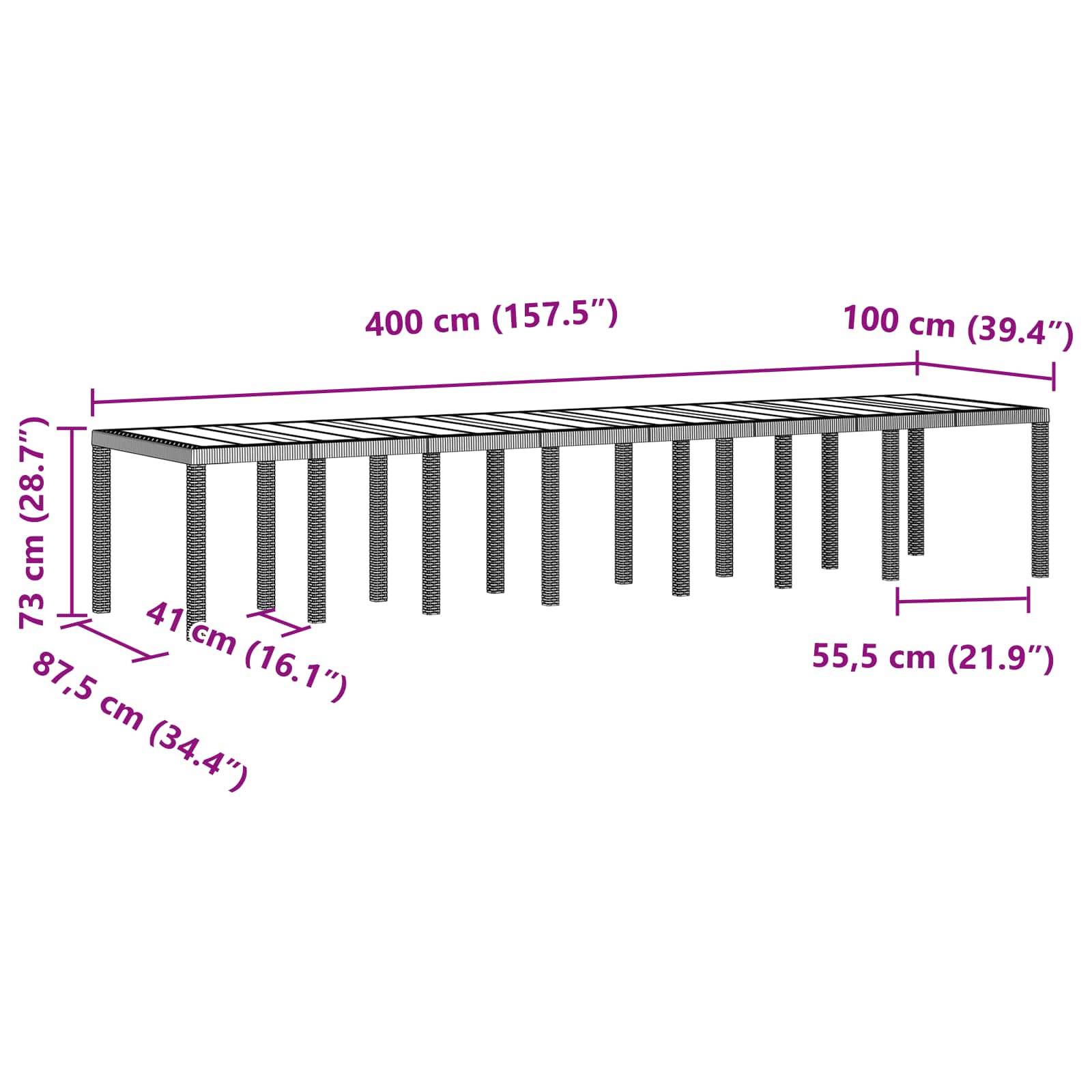 Vidaxl - Ensemble de salle à manger de jardin avec coussins 15 pcs vidaXL 3378795 - Image 3