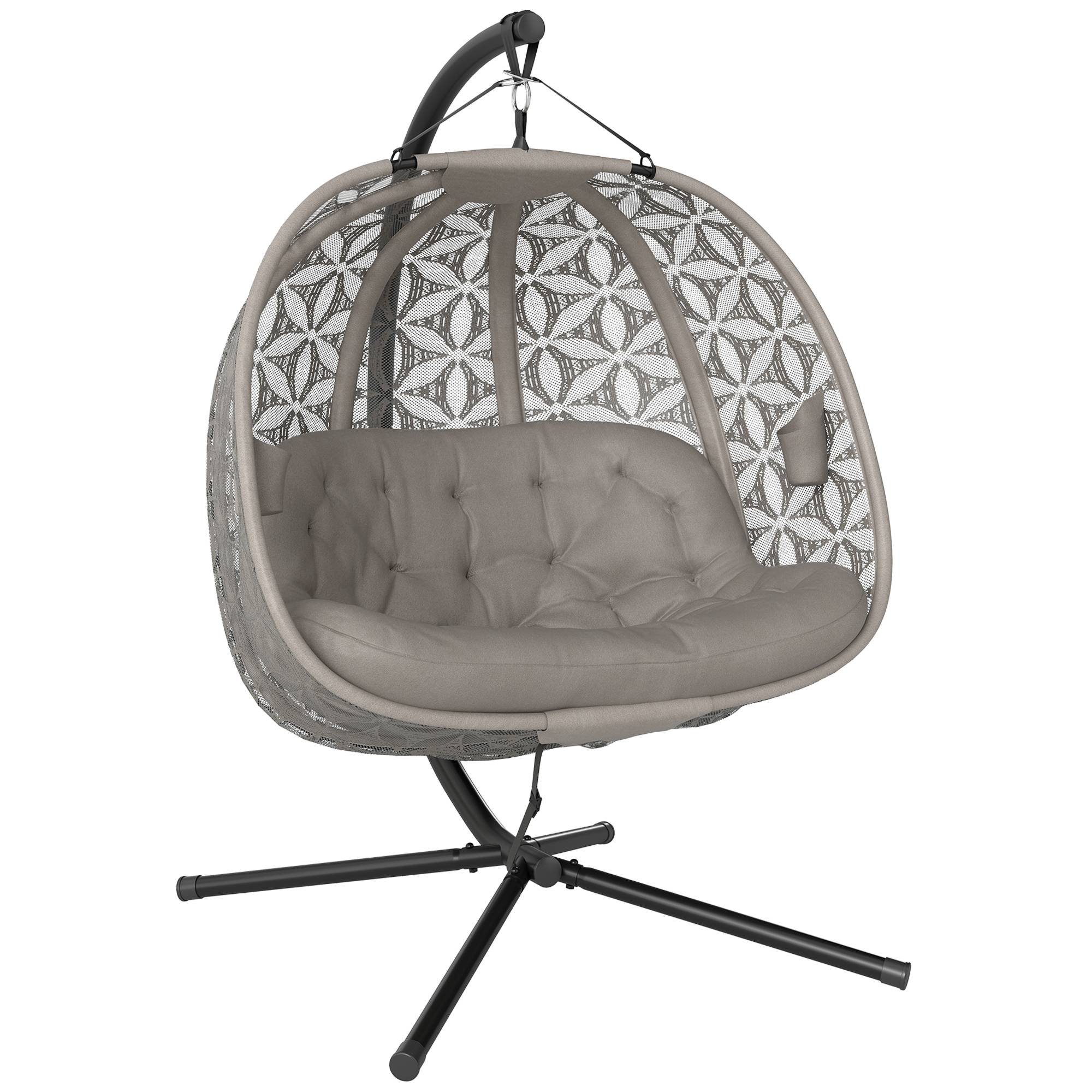 PANGIVO - Fauteuil œuf suspendu acier 126 x 126 x 176 cm - PANGIVO - Image 1