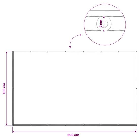 Écran de confidentialité polyester crème 300 x 180 cm - PANGIVO - Image 6