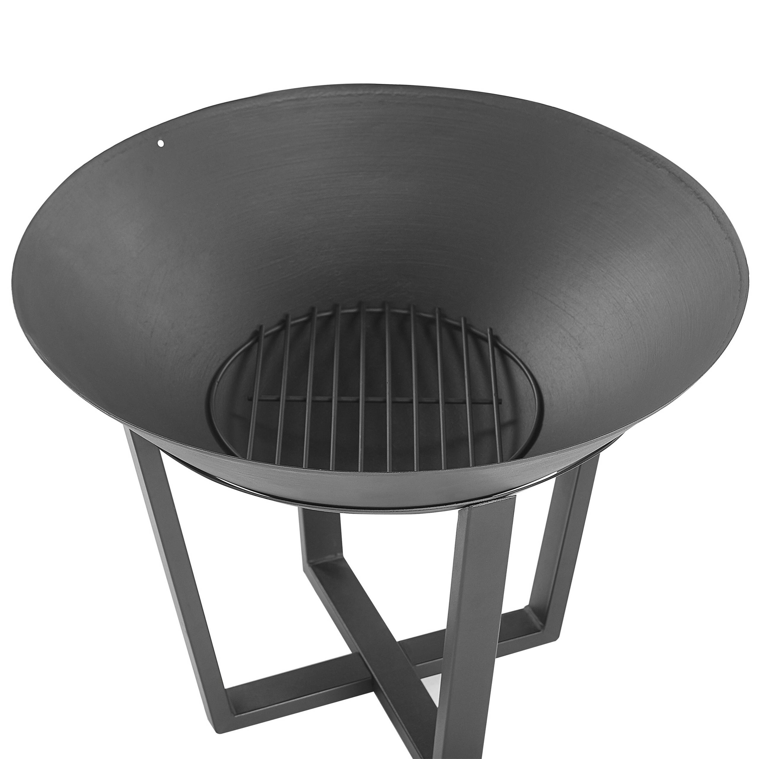 Beliani - Braséro Rond au Charbon Chauffage Extérieur en Acier Noir Très Décoratif et Elégant Idéal pour Cuisiner à l'Extérieur Beliani - Image 6