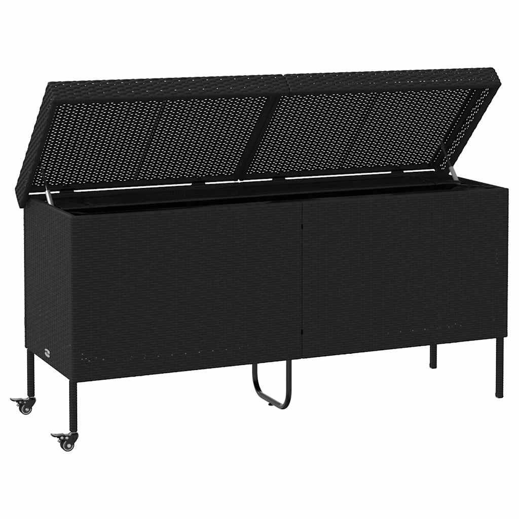 PANGIVO - Coffre de rangement jardin résine tressée noir 160 x 55 x 75 cm - PANGIVO - Image 4