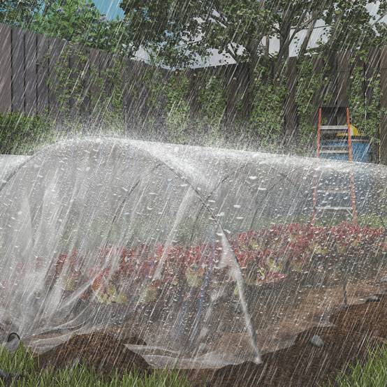 Bâche de Serre 6x10m Film Polypropylène Transparent Anti-UV Imperméable pour Tunnel Jardin - ComfortXL Outdoor Living - Image 7