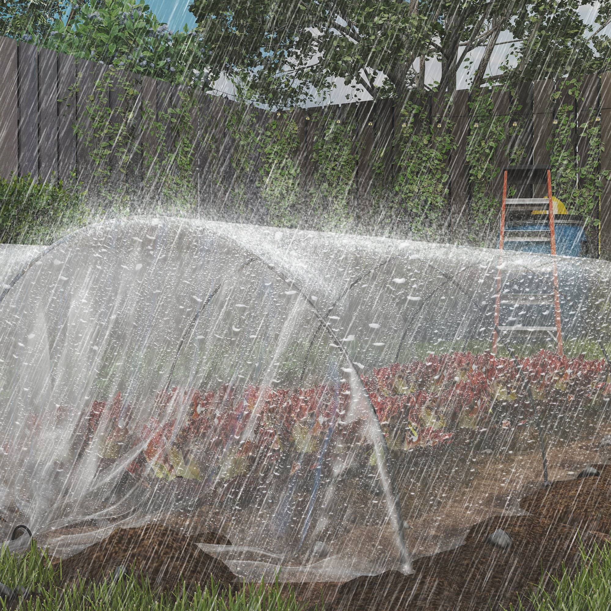 Bâche de Serre 6x10m Film Polypropylène Transparent Anti-UV Imperméable pour Tunnel Jardin - ComfortXL Outdoor Living - Image 7