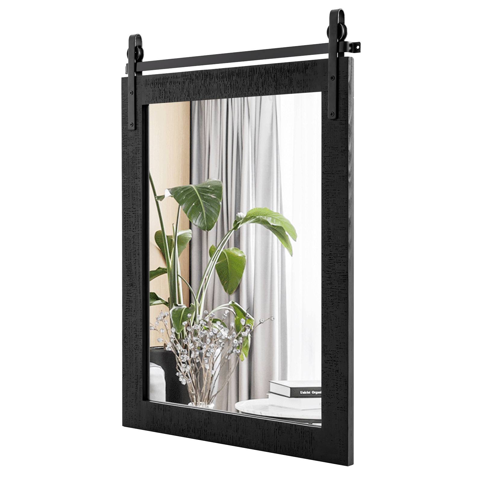 Miroir Verre 50X50 Cm Le Cadre Noir Grand Mural Salle De Bain Salon
