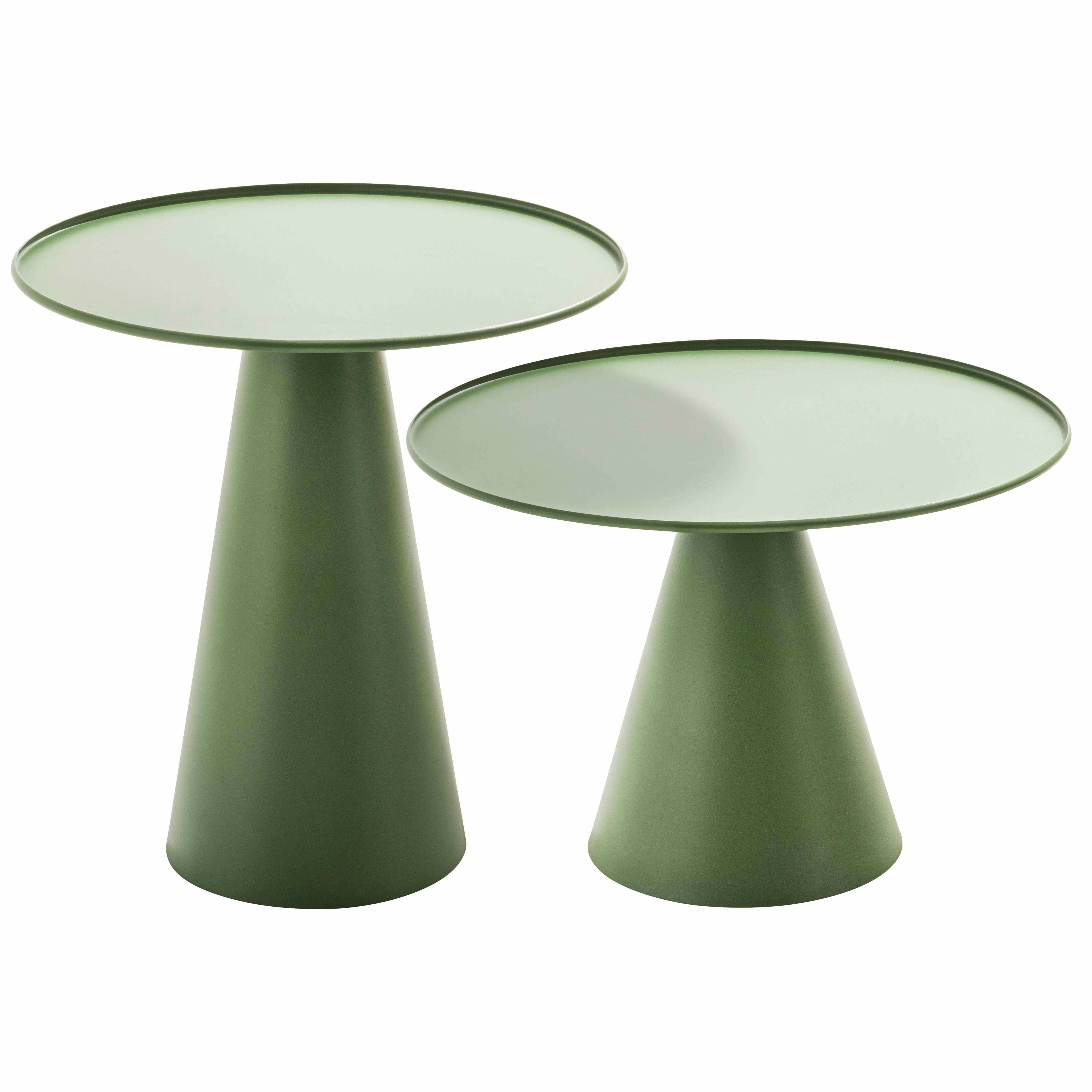 Oviala - Table basse ronde 60 cm en acier vert cactus Gomba - Oviala - Image 5