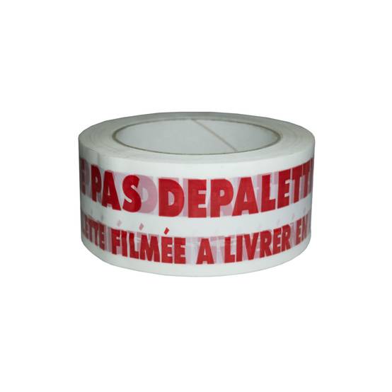 Tecplast - Ruban adhésif d'emballage 28µ blanc imprimé "NE PAS DEPALETTISER" en rouge - Adhésif 50 mm x 100 m - Carton de 36 TECPLAST - Image 3