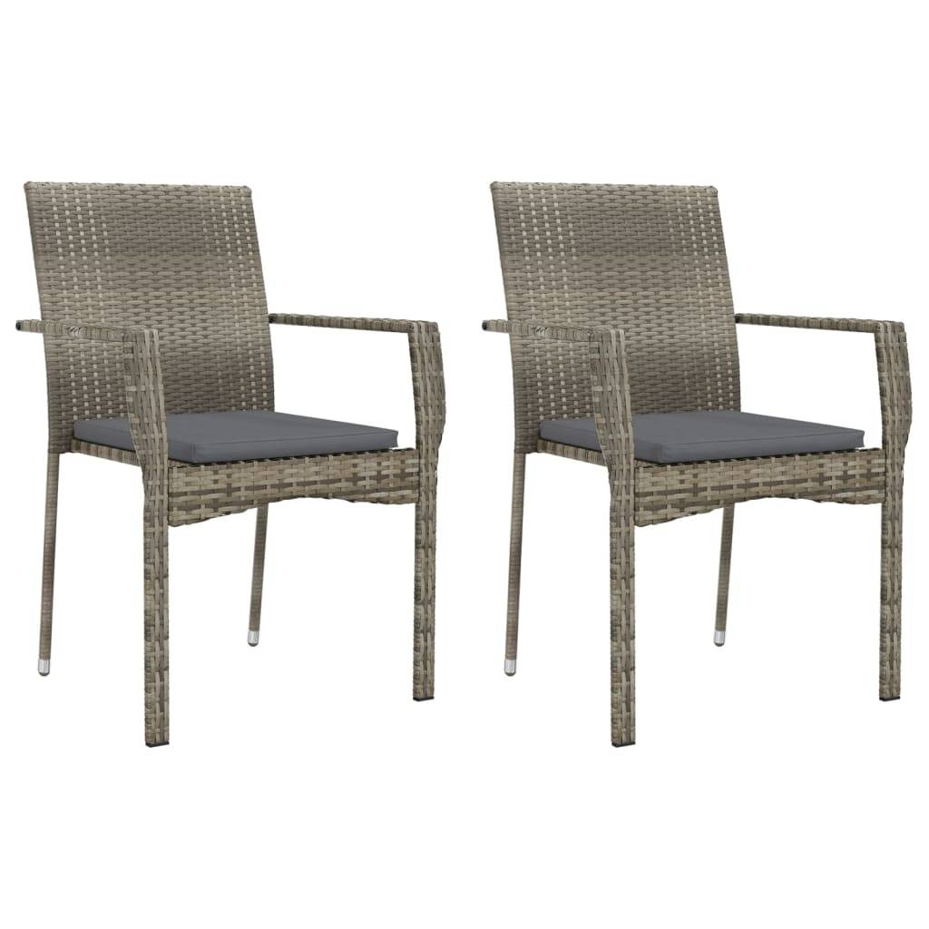 ComfortXL - Salon de Jardin 2 Personnes Bicolore Résine Tressée Gris/Noir avec Accoudoirs – ComfortXL Outdoor Living - Image 4