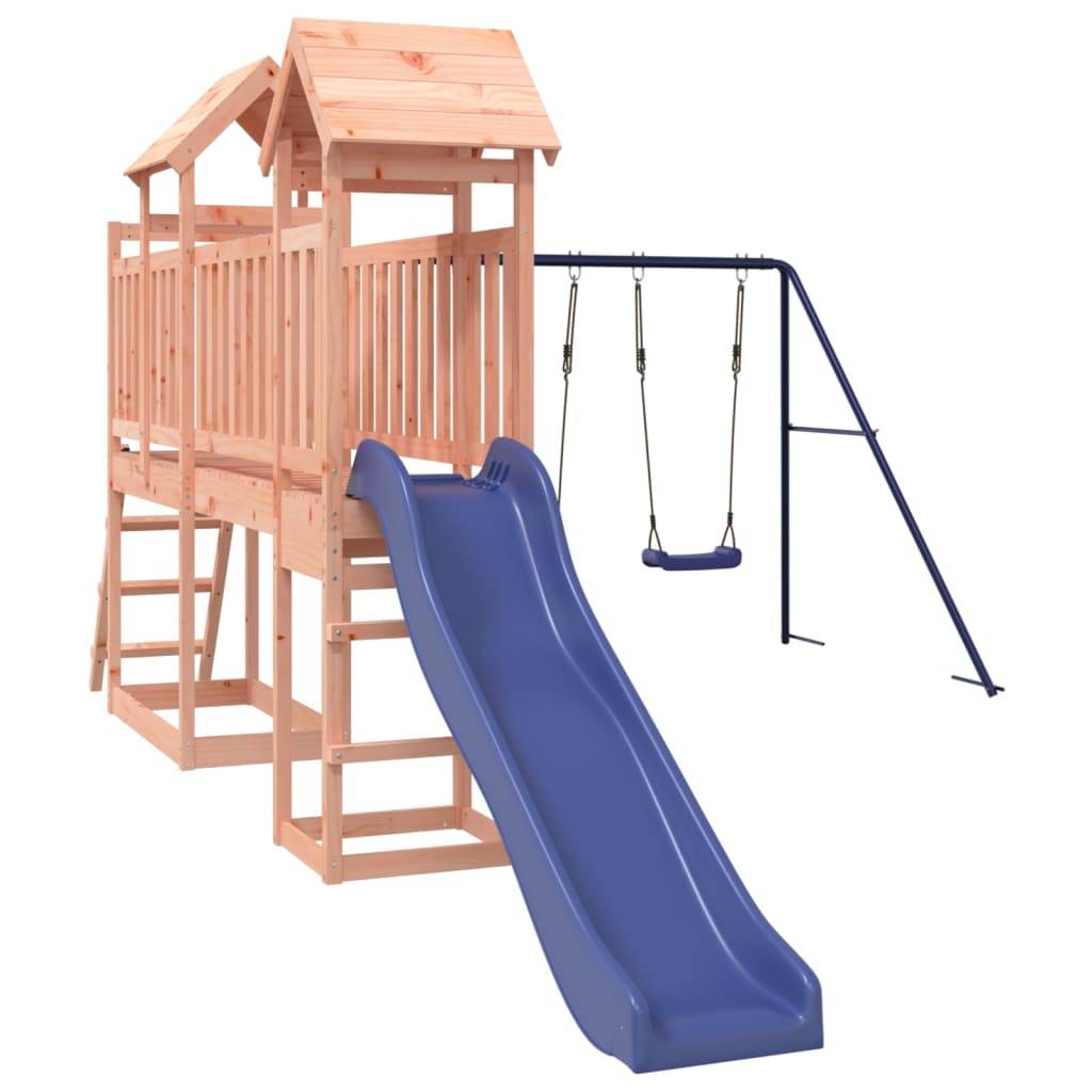 Helloshop26 - Aire de jeux d'extérieur balançoires toboggan portiques robuste jeux jardin 313 x 525 x 214 cm bois massif de douglas - Image 1