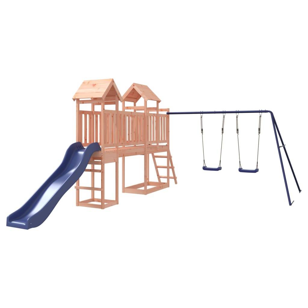 Helloshop26 - Aire de jeux d'extérieur balançoires toboggan portiques robuste jeux jardin 313 x 525 x 214 cm bois massif de douglas - Image 2