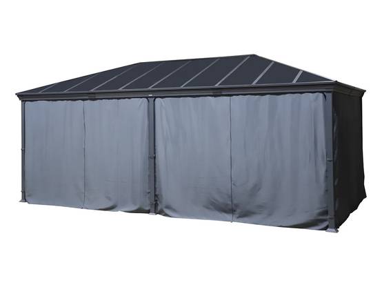 Hesperide - Pergola autoportante "Belize" graphite 3,6 x 6m en aluminium et polycarbonate - Hespéride - Image 4