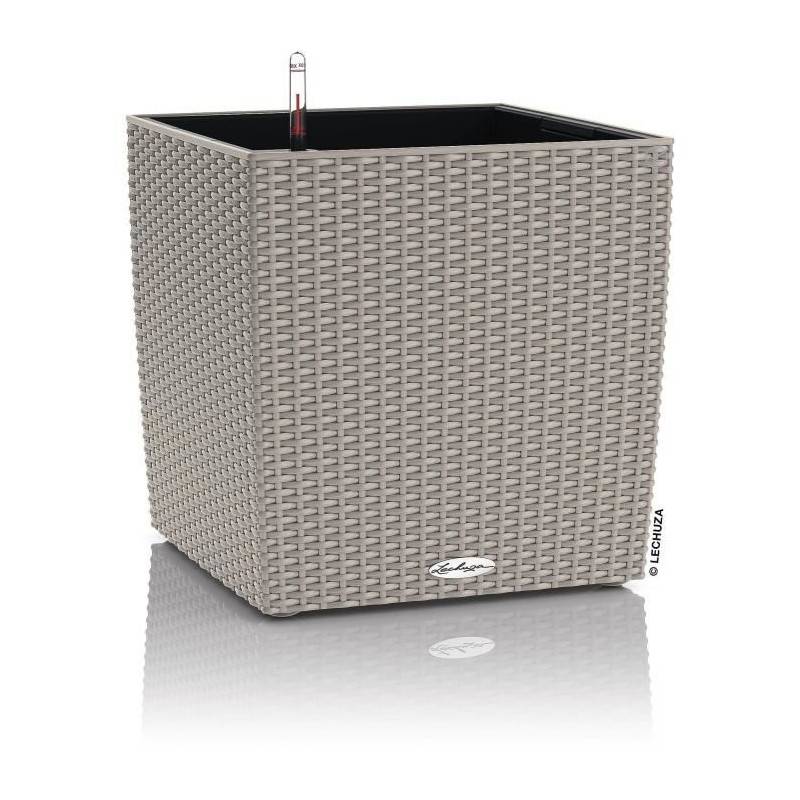 Lechuza - Pot De Fleur Lechuza Cube Cottage 50 - Kit Complet, Brun Sable - Image 1