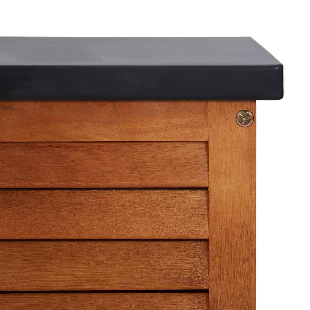 Banc Coffre Rangement Bois d'Eucalyptus Massif pour Jardin Terrasse Finition Huile 117x50x55 cm – ComfortXL Outdoor Living - Image 7