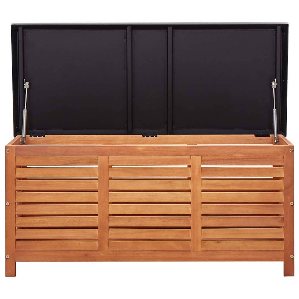 Banc Coffre Rangement Bois d'Eucalyptus Massif pour Jardin Terrasse Finition Huile 117x50x55 cm – ComfortXL Outdoor Living - Image 5