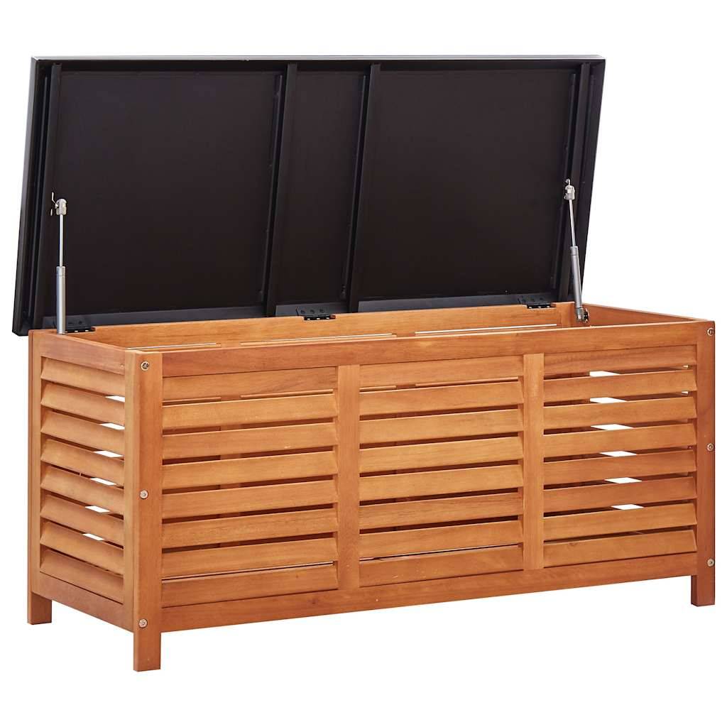 Banc Coffre Rangement Bois d'Eucalyptus Massif pour Jardin Terrasse Finition Huile 117x50x55 cm – ComfortXL Outdoor Living - Image 4