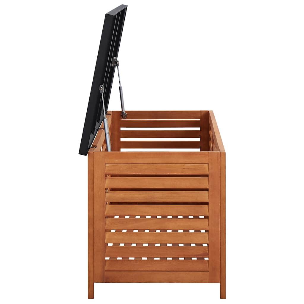 Banc Coffre Rangement Bois d'Eucalyptus Massif pour Jardin Terrasse Finition Huile 117x50x55 cm – ComfortXL Outdoor Living - Image 6