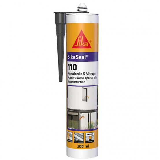 Sikaseal 110 Menuiserie & Vitrage - Cartouche de 300 ml - SIKA - 739181 - Noir - Image 4