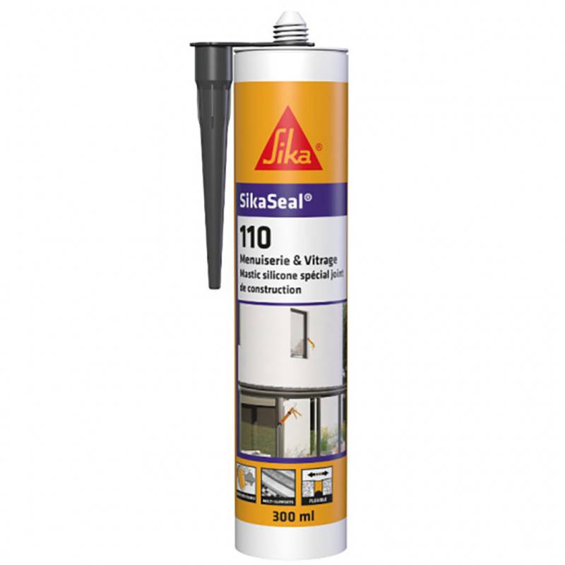 Sikaseal 110 Menuiserie & Vitrage - Cartouche de 300 ml - SIKA - 739181 - Noir - Image 4