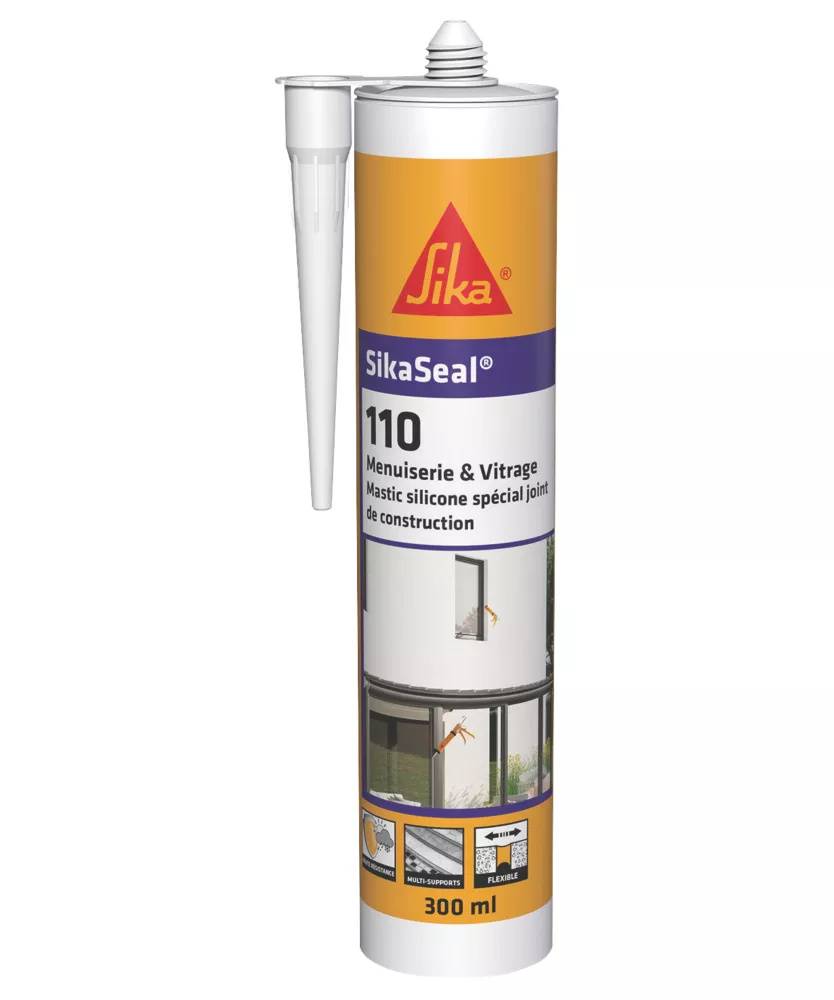 Sikaseal 110 Menuiserie & Vitrage - Cartouche de 300 ml - SIKA - 739181 - Noir - Image 2