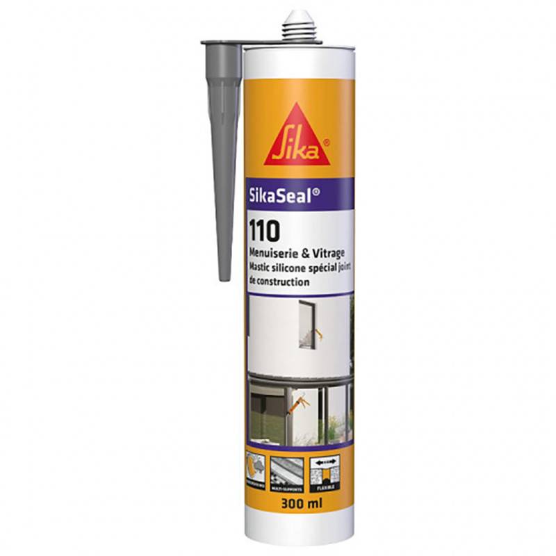 Sikaseal 110 Menuiserie & Vitrage - Cartouche de 300 ml - SIKA - 739181 - Noir - Image 3