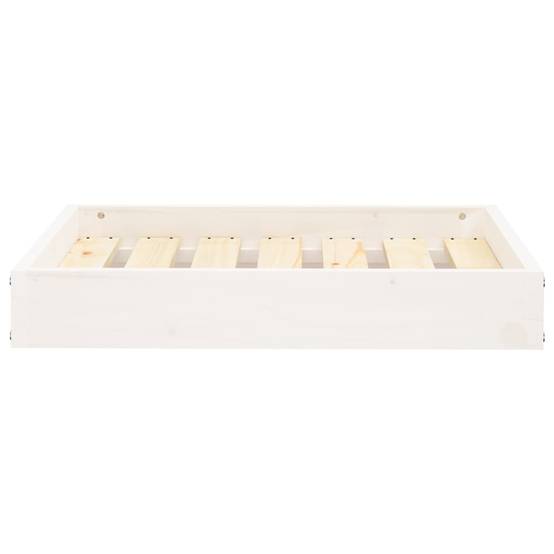 Lit pour chien bois de pin blanc 61.5 x 49 x 9 cm - PANGIVO - Image 4