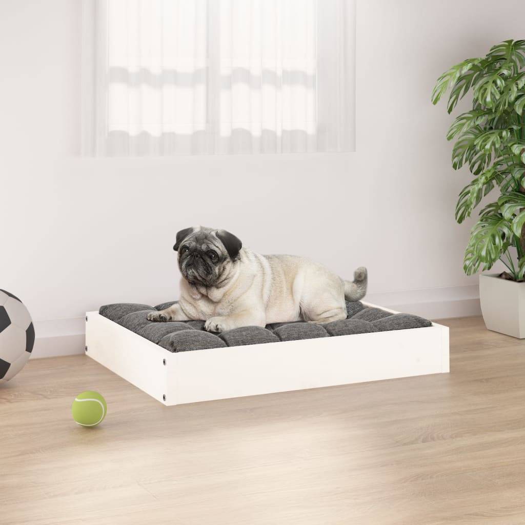 Lit pour chien bois de pin blanc 61.5 x 49 x 9 cm - PANGIVO - Image 1