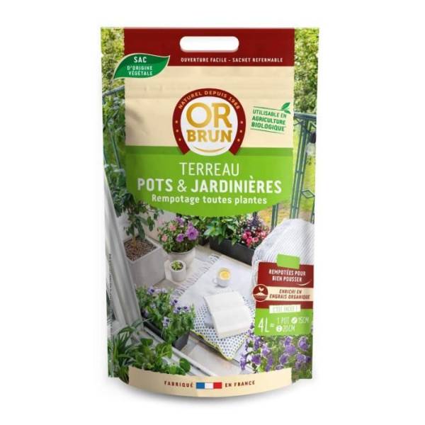 Or Brun - Or Brun Terreau Pots Et Jardinieres 4l - Image 2