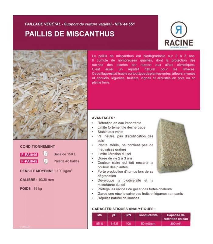 Paillis de miscanthus pour retenir l'eau - balle de 150 litres pour 4m² - Image 5