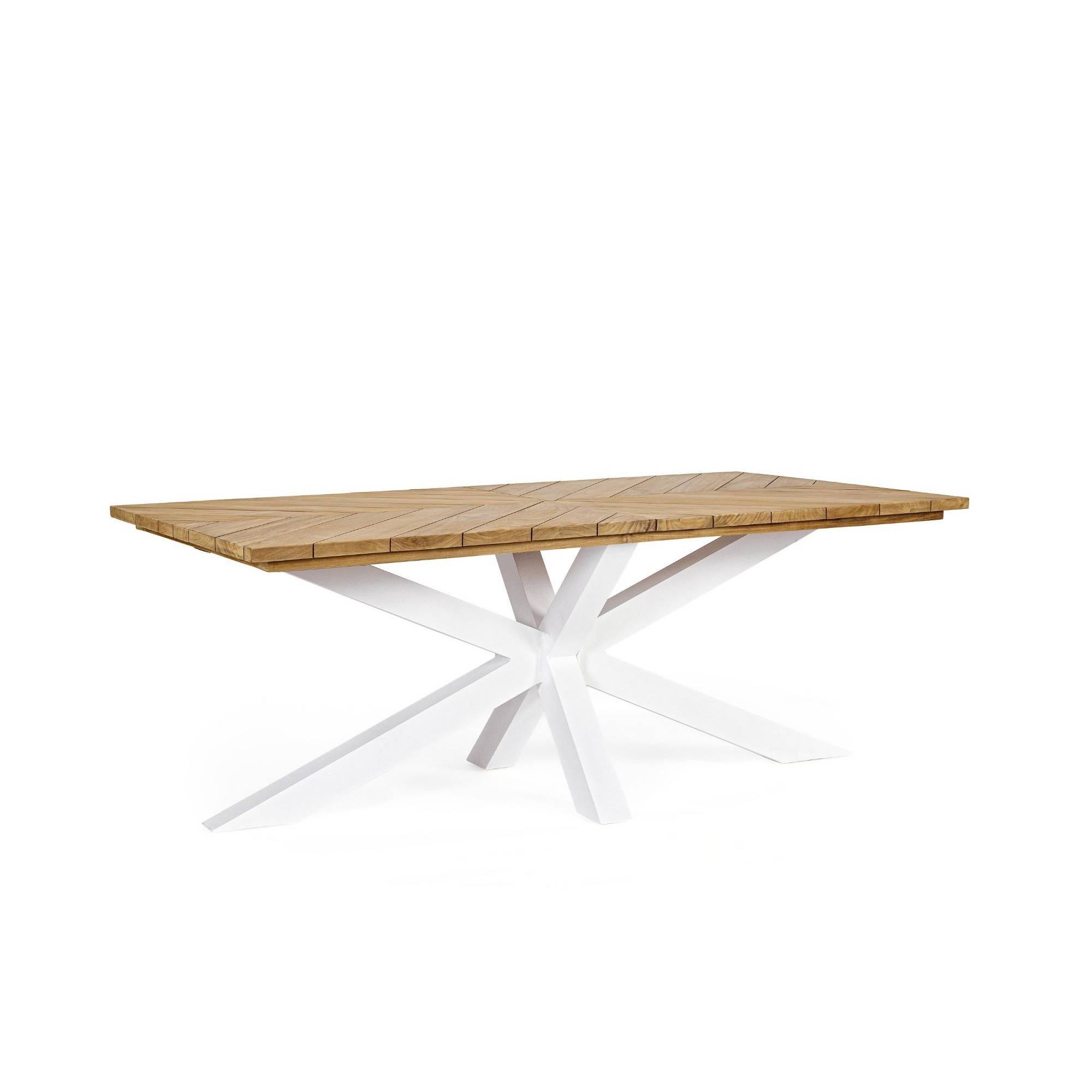 Autre - Table à manger de jardin rectangulaire teck et métal L200 - CAP FERRET - Image 1