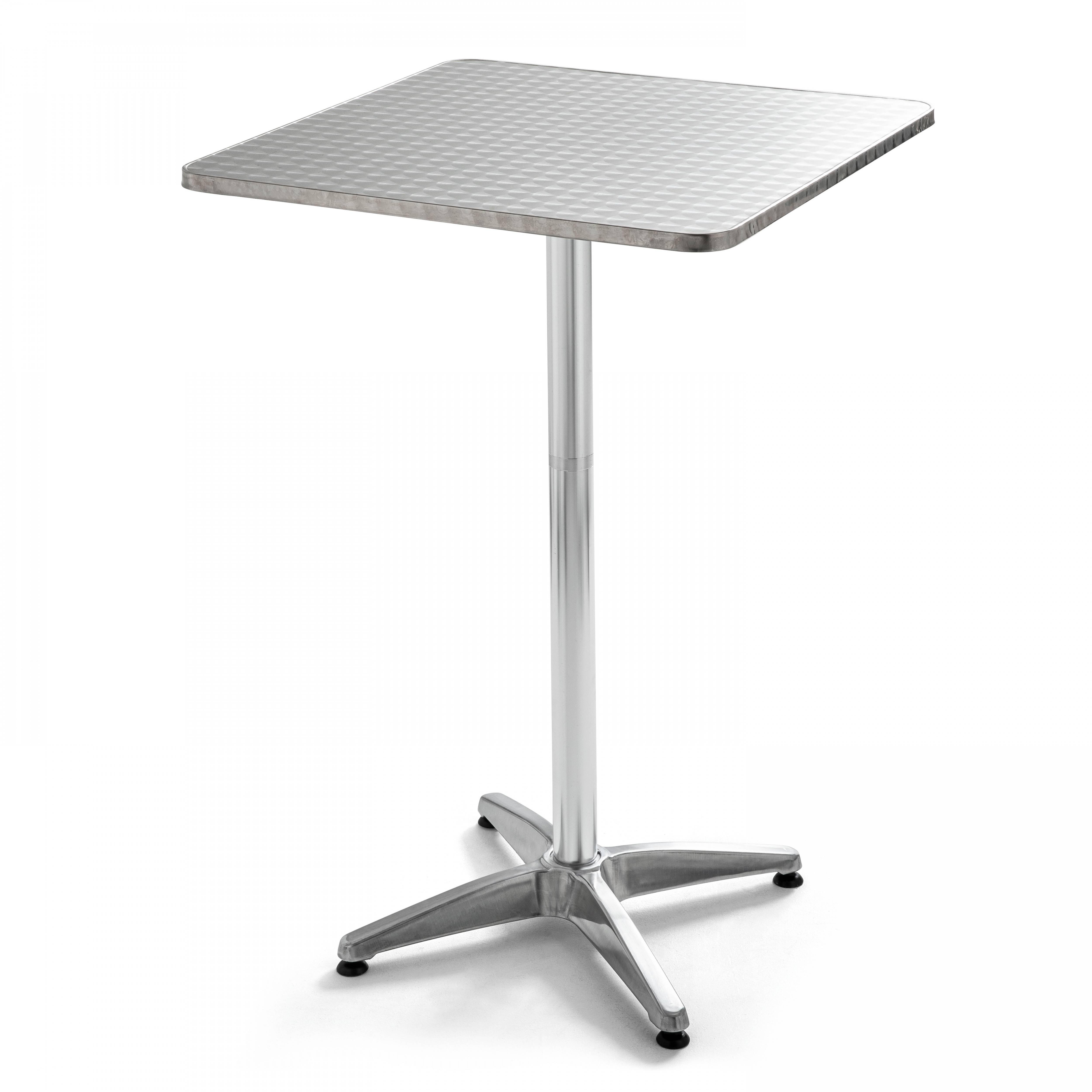 Oviala - Table haute mange debout carrée en aluminium Brixton - Oviala - Image 1