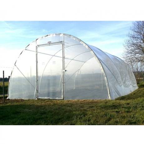 Serre tunnel PRO-450 larg 4.50 m, Long 10 m, Façade 1 porte simple et 1 façade pleine - Image 6