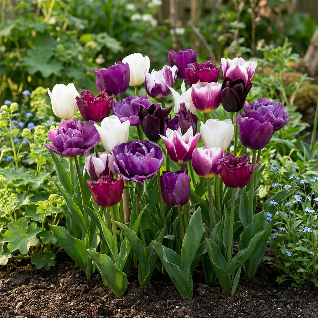 La Green Touch - Tulipe Blueberry en mélange - 24 bulbes - Image 2