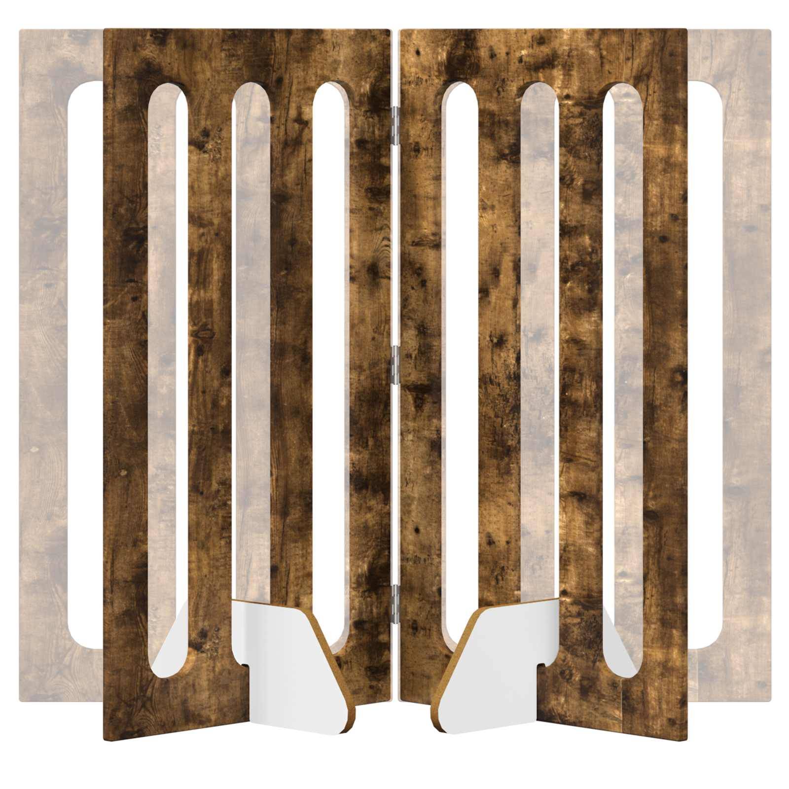 PANGIVO - Clôture pour animaux bois d'ingénierie chêne fumé 100.5 x 38 x 90 cm - PANGIVO - Image 7