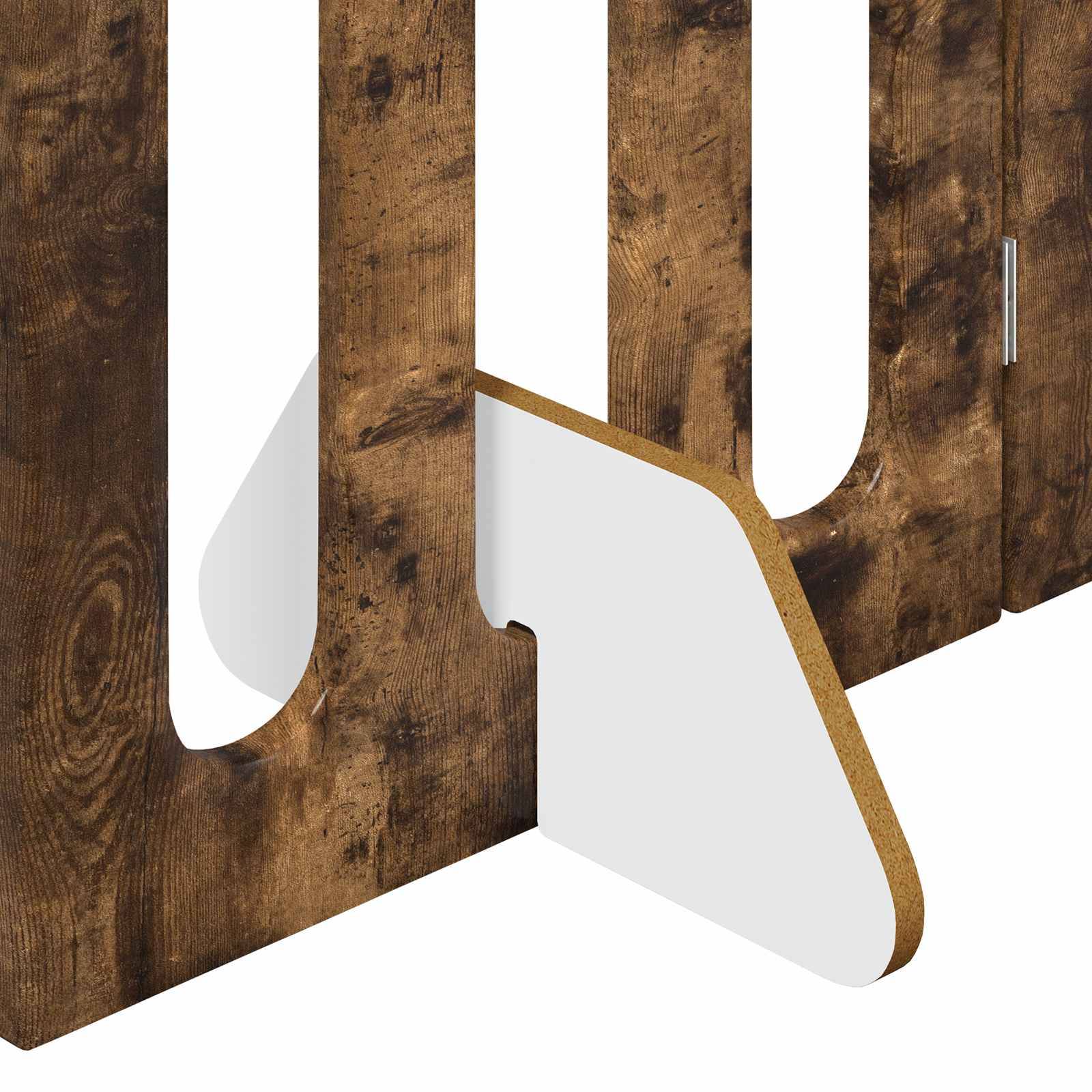 PANGIVO - Clôture pour animaux bois d'ingénierie chêne fumé 100.5 x 38 x 90 cm - PANGIVO - Image 6