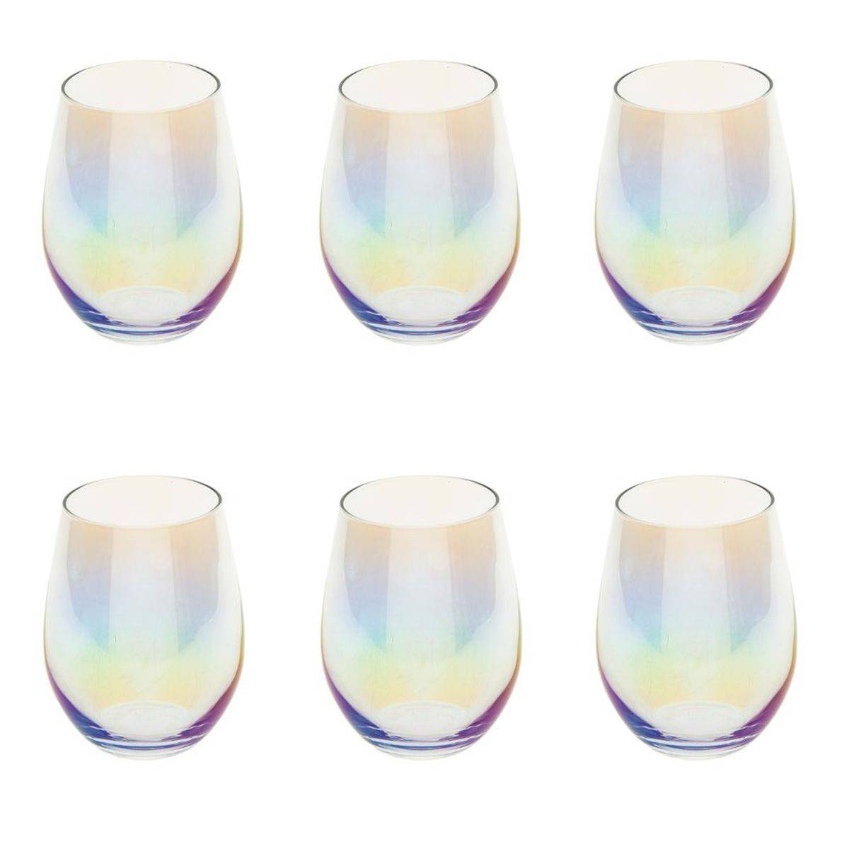 Lot de 6 Gobelets en Verre "Fantasy" 54cl Transparent