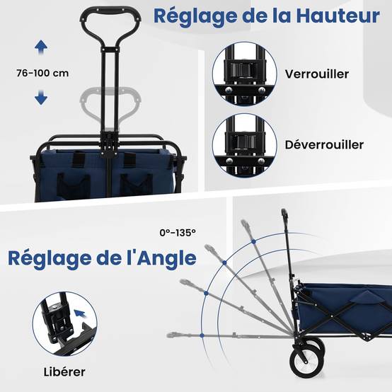 LifeGoods Chariot de plage – Chariot pliant avec roues – Grand chariot de plage – Roues pivotantes – 2 supports – Capacité de charge de 70 kg – Gris LifeGoods Chariot de plage – Chariot pliant avec roues – Grand chariot de plage – Roues pivotantes – 2 supports – Capacité de charge de 70 kg – Gris