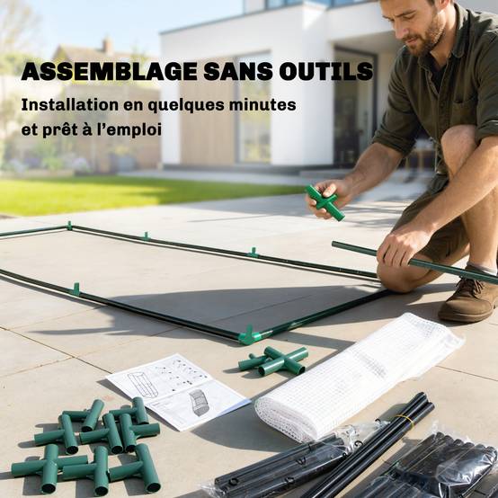 Serre de jardin mini serre serre à tomates 2 x 1 x 0,8 m porte zippée bâche PE acier blanc - Image 10