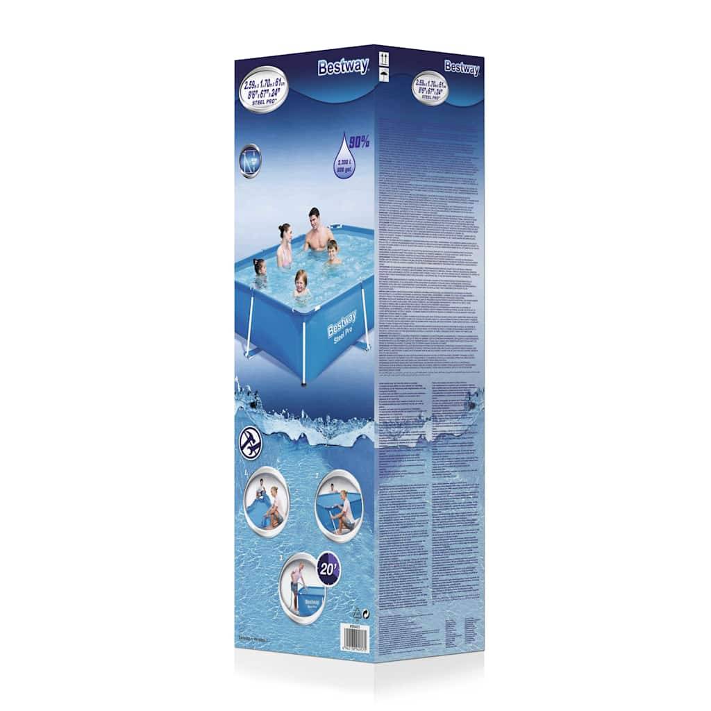 Piscine - piscine hors sol avec cadre en acier Steel Pro 259x170x61 cm 56403 PC55 - Image 3
