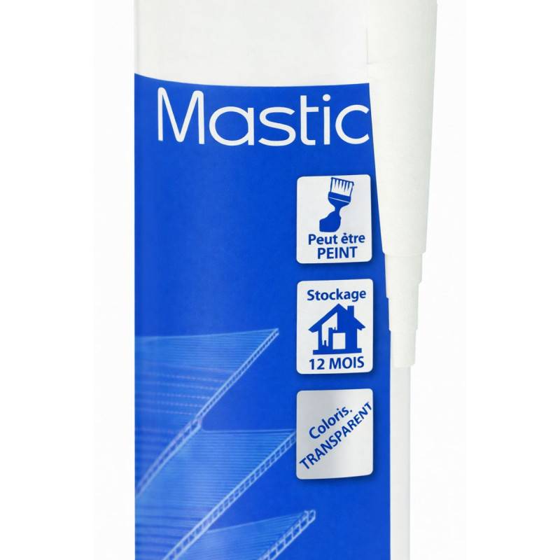 Mastic silicone transparent polycarbonate et multi supports 310 ml - Coloris - Transparent, Contenance - 310 ml - Image 2