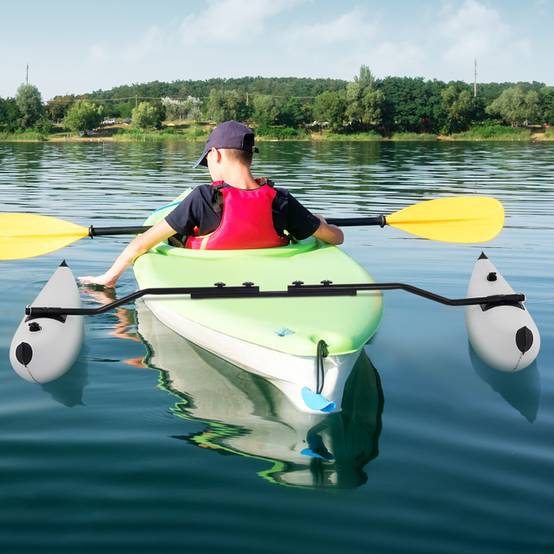 VEVOR Kit stabilisateur flotteur 2,1-2,4 m, PVC. Gonflable/dégonflable, pour kayak, canoë. - Image 8