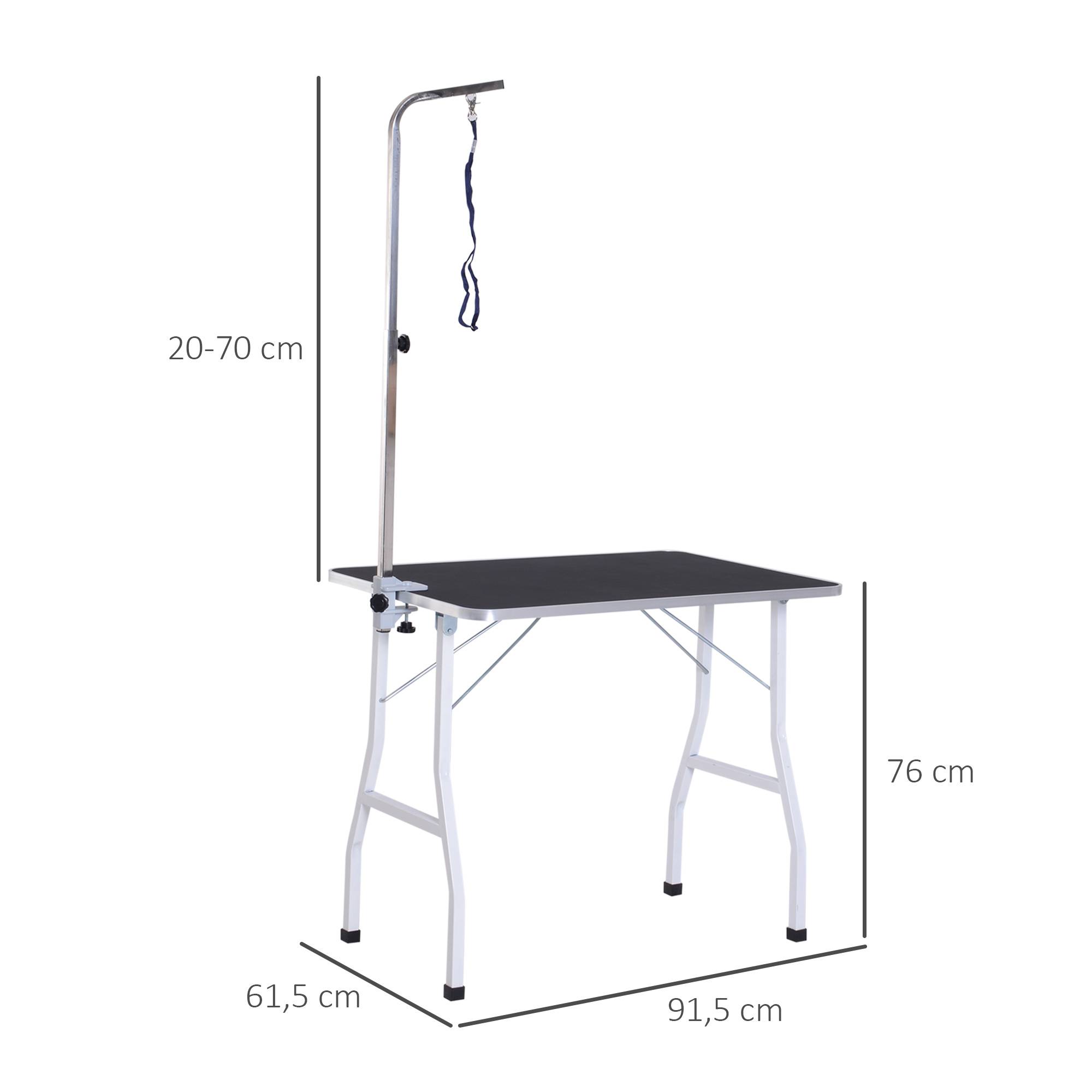Sans Marque - Table de toilettage avec licol, hauteur réglable, pour bain/séchage/coupe à domicile, Noir - Image 4