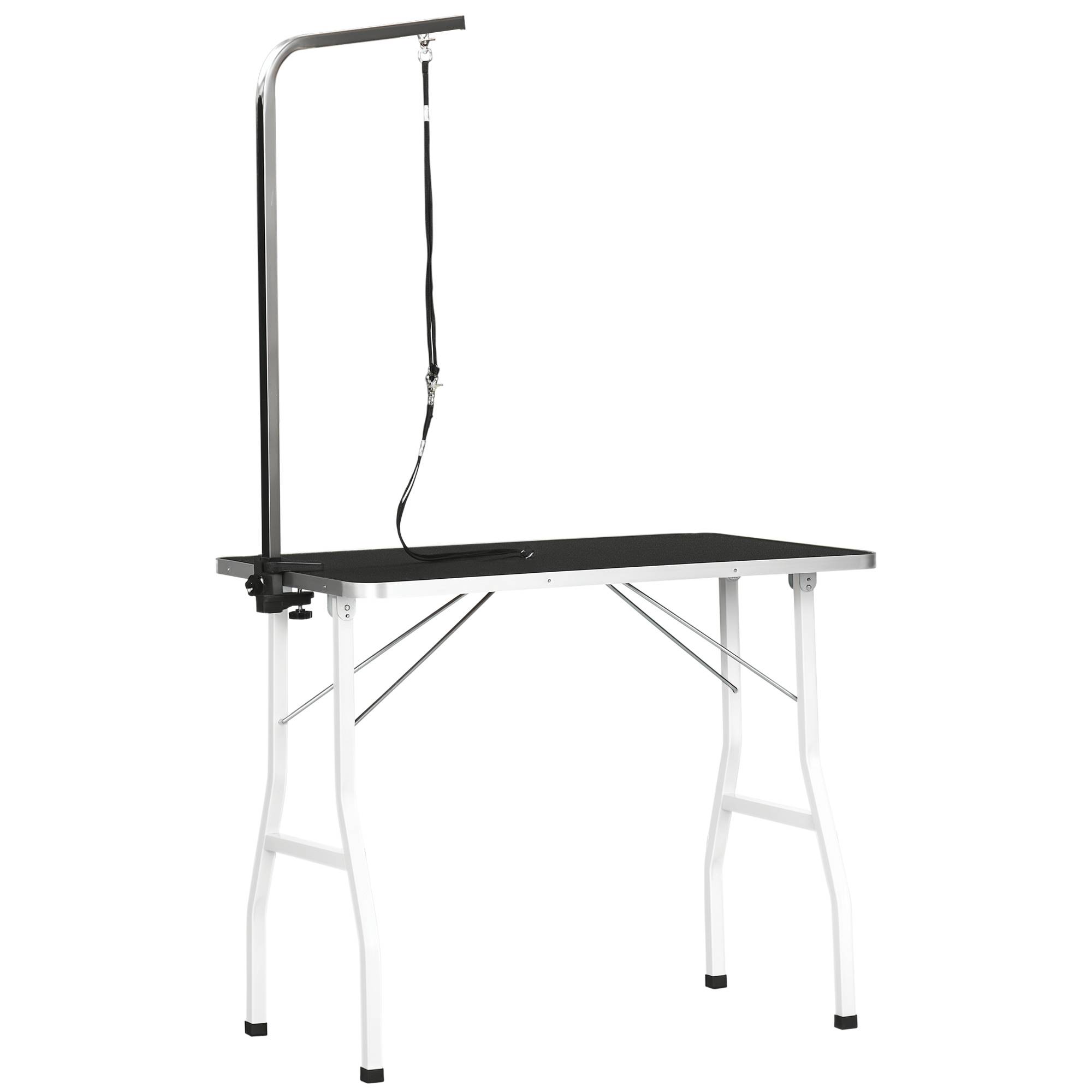 Sans Marque - Table de toilettage avec licol, hauteur réglable, pour bain/séchage/coupe à domicile, Noir