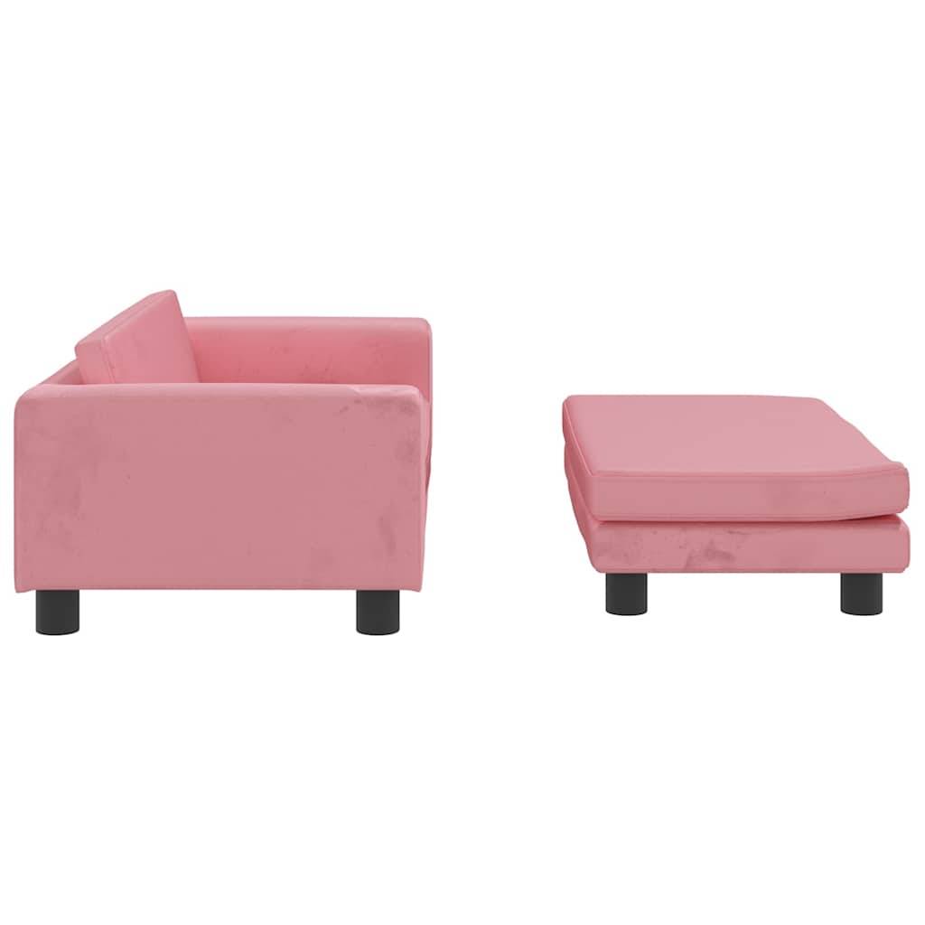 Lit pour chien velours et bois rose 100 x 50 x 30 cm - PANGIVO - Image 4